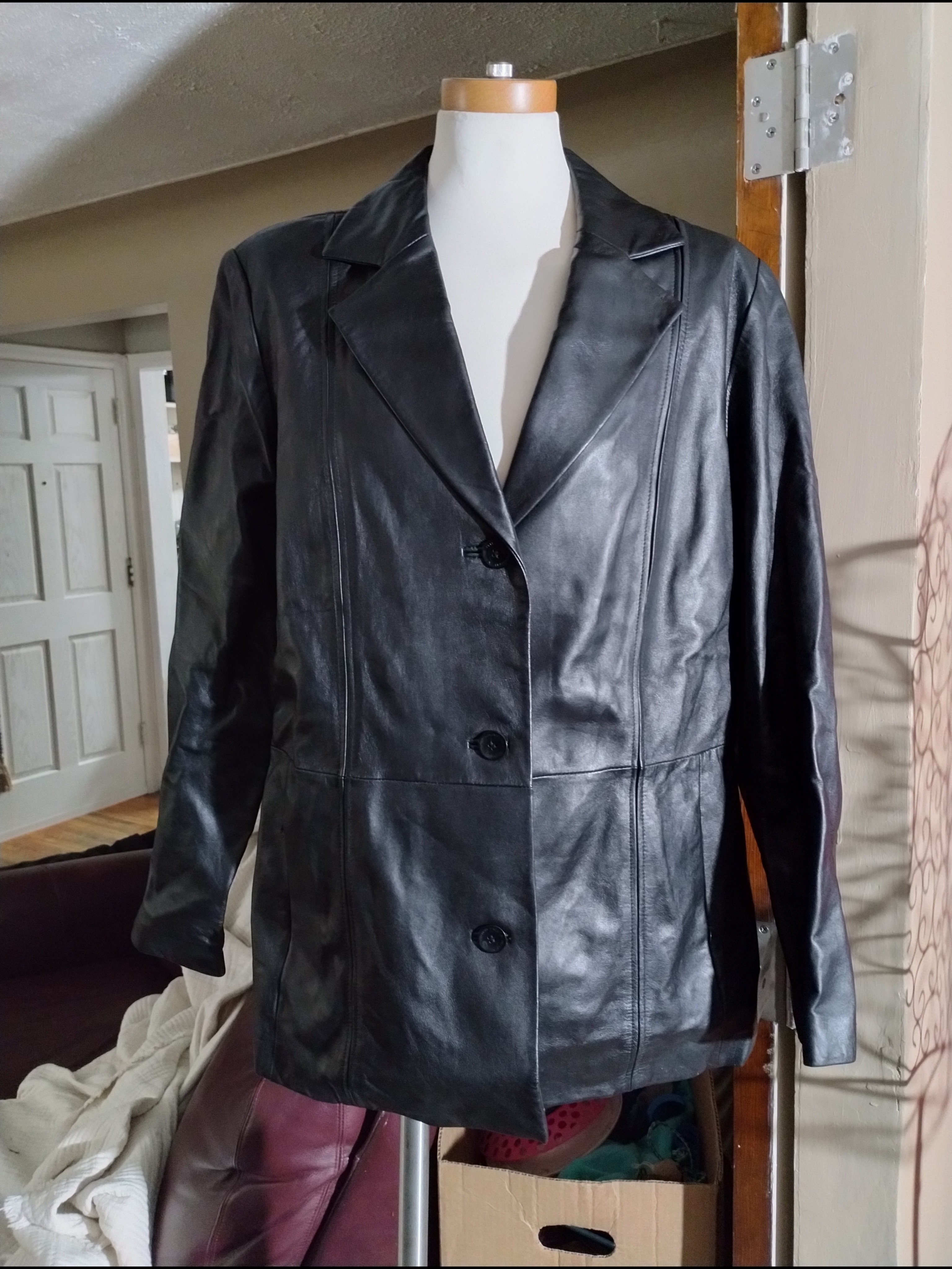 Wilsons Leather Black Women's Leather Blazer Jacket